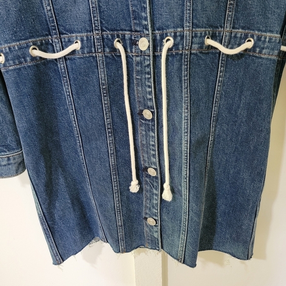 HUDSON Denim Button-Up Dress with Drawstring Waist - Picture 10 of 16